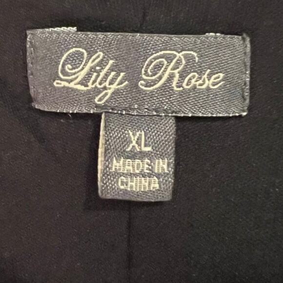 Lily Rose Dress Womens Size XL Gray Blue Sheath Pencil Shimmer Stretch Pullover - Picture 2 of 8